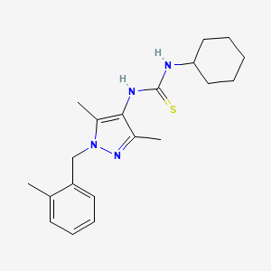 1-cyclohexyl-3-[3,5-dimethyl-1-(2-methylbenzyl)-1H-pyrazol-4-yl]thiourea