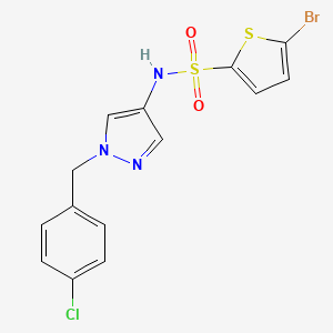 molecular formula C14H11BrClN3O2S2 B10937462 5-bromo-N-[1-(4-chlorobenzyl)-1H-pyrazol-4-yl]thiophene-2-sulfonamide 