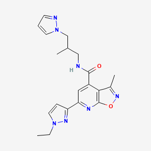 6-(1-ethyl-1H-pyrazol-3-yl)-3-methyl-N-[2-methyl-3-(1H-pyrazol-1-yl)propyl][1,2]oxazolo[5,4-b]pyridine-4-carboxamide