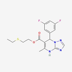 2-(Ethylsulfanyl)ethyl 7-(3,5-difluorophenyl)-5-methyl-4,7-dihydro[1,2,4]triazolo[1,5-a]pyrimidine-6-carboxylate