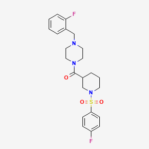 [4-(2-Fluorobenzyl)piperazin-1-yl]{1-[(4-fluorophenyl)sulfonyl]piperidin-3-yl}methanone