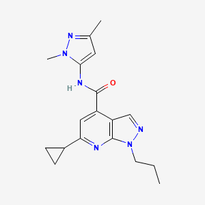 6-cyclopropyl-N-(1,3-dimethyl-1H-pyrazol-5-yl)-1-propyl-1H-pyrazolo[3,4-b]pyridine-4-carboxamide