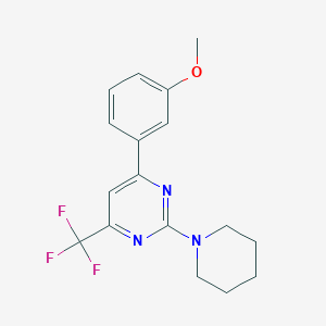 4-(3-Methoxyphenyl)-2-piperidin-1-yl-6-(trifluoromethyl)pyrimidine