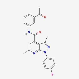 N-(3-acetylphenyl)-1-(4-fluorophenyl)-3,6-dimethyl-1H-pyrazolo[3,4-b]pyridine-4-carboxamide