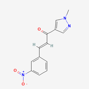 (2E)-1-(1-methyl-1H-pyrazol-4-yl)-3-(3-nitrophenyl)prop-2-en-1-one