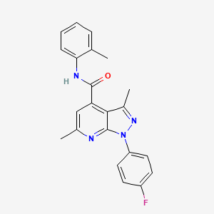 1-(4-fluorophenyl)-3,6-dimethyl-N-(2-methylphenyl)-1H-pyrazolo[3,4-b]pyridine-4-carboxamide