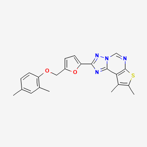 2,4-Dimethylphenyl {[5-(8,9-dimethylthieno[3,2-E][1,2,4]triazolo[1,5-C]pyrimidin-2-YL)-2-furyl]methyl} ether