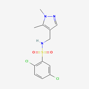 2,5-dichloro-N-[(1,5-dimethyl-1H-pyrazol-4-yl)methyl]benzenesulfonamide