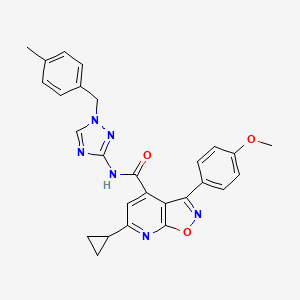 6-cyclopropyl-3-(4-methoxyphenyl)-N-[1-(4-methylbenzyl)-1H-1,2,4-triazol-3-yl][1,2]oxazolo[5,4-b]pyridine-4-carboxamide