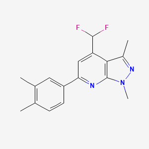 4-(difluoromethyl)-6-(3,4-dimethylphenyl)-1,3-dimethyl-1H-pyrazolo[3,4-b]pyridine