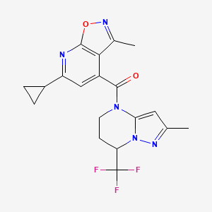 (6-cyclopropyl-3-methyl[1,2]oxazolo[5,4-b]pyridin-4-yl)[2-methyl-7-(trifluoromethyl)-6,7-dihydropyrazolo[1,5-a]pyrimidin-4(5H)-yl]methanone