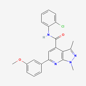 N-(2-chlorophenyl)-6-(3-methoxyphenyl)-1,3-dimethyl-1H-pyrazolo[3,4-b]pyridine-4-carboxamide