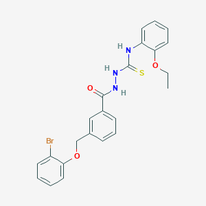 molecular formula C23H22BrN3O3S B10937649 2-({3-[(2-bromophenoxy)methyl]phenyl}carbonyl)-N-(2-ethoxyphenyl)hydrazinecarbothioamide 