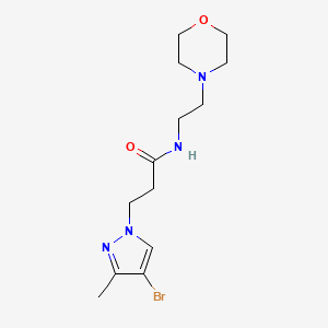 molecular formula C13H21BrN4O2 B10937668 3-(4-bromo-3-methyl-1H-pyrazol-1-yl)-N-[2-(morpholin-4-yl)ethyl]propanamide 