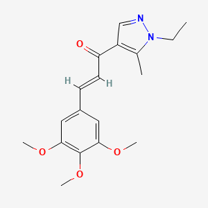 (2E)-1-(1-ethyl-5-methyl-1H-pyrazol-4-yl)-3-(3,4,5-trimethoxyphenyl)prop-2-en-1-one