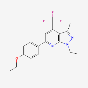 6-(4-ethoxyphenyl)-1-ethyl-3-methyl-4-(trifluoromethyl)-1H-pyrazolo[3,4-b]pyridine