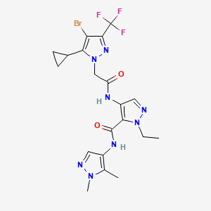 4-({[4-bromo-5-cyclopropyl-3-(trifluoromethyl)-1H-pyrazol-1-yl]acetyl}amino)-N-(1,5-dimethyl-1H-pyrazol-4-yl)-1-ethyl-1H-pyrazole-5-carboxamide