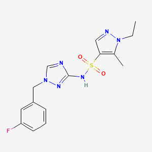 1-ethyl-N-[1-(3-fluorobenzyl)-1H-1,2,4-triazol-3-yl]-5-methyl-1H-pyrazole-4-sulfonamide