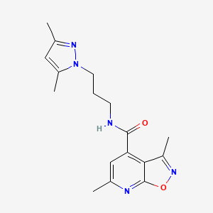 molecular formula C17H21N5O2 B10937715 N-[3-(3,5-dimethyl-1H-pyrazol-1-yl)propyl]-3,6-dimethyl[1,2]oxazolo[5,4-b]pyridine-4-carboxamide 