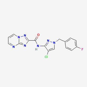 N-[4-chloro-1-(4-fluorobenzyl)-1H-pyrazol-3-yl][1,2,4]triazolo[1,5-a]pyrimidine-2-carboxamide