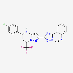 2-[5-(4-Chlorophenyl)-7-(trifluoromethyl)-4,5,6,7-tetrahydropyrazolo[1,5-a]pyrimidin-2-yl][1,2,4]triazolo[1,5-c]quinazoline