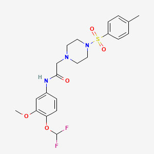 N-[4-(difluoromethoxy)-3-methoxyphenyl]-2-{4-[(4-methylphenyl)sulfonyl]piperazin-1-yl}acetamide