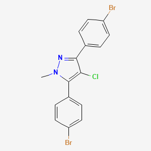 3,5-bis(4-bromophenyl)-4-chloro-1-methyl-1H-pyrazole