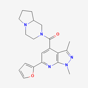 [6-(furan-2-yl)-1,3-dimethyl-1H-pyrazolo[3,4-b]pyridin-4-yl](hexahydropyrrolo[1,2-a]pyrazin-2(1H)-yl)methanone