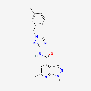 1,6-dimethyl-N-[1-(3-methylbenzyl)-1H-1,2,4-triazol-3-yl]-1H-pyrazolo[3,4-b]pyridine-4-carboxamide