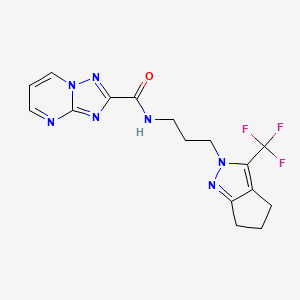 N-{3-[3-(trifluoromethyl)-5,6-dihydrocyclopenta[c]pyrazol-2(4H)-yl]propyl}[1,2,4]triazolo[1,5-a]pyrimidine-2-carboxamide