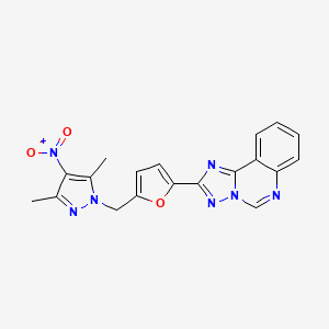 2-{5-[(3,5-dimethyl-4-nitro-1H-pyrazol-1-yl)methyl]furan-2-yl}[1,2,4]triazolo[1,5-c]quinazoline