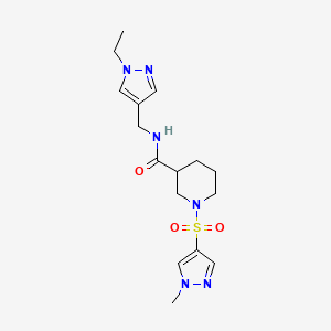 N-[(1-ethyl-1H-pyrazol-4-yl)methyl]-1-[(1-methyl-1H-pyrazol-4-yl)sulfonyl]piperidine-3-carboxamide