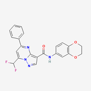 7-(difluoromethyl)-N-(2,3-dihydro-1,4-benzodioxin-6-yl)-5-phenylpyrazolo[1,5-a]pyrimidine-3-carboxamide