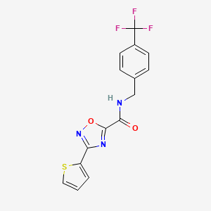 3-(thiophen-2-yl)-N-[4-(trifluoromethyl)benzyl]-1,2,4-oxadiazole-5-carboxamide