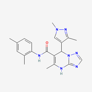 molecular formula C20H23N7O B10937948 N-(2,4-dimethylphenyl)-7-(1,3-dimethyl-1H-pyrazol-4-yl)-5-methyl-4,7-dihydro[1,2,4]triazolo[1,5-a]pyrimidine-6-carboxamide 