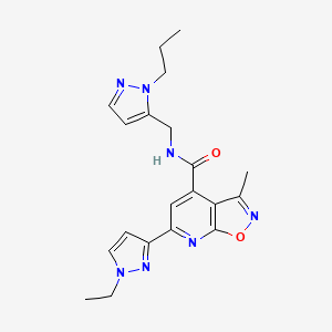 6-(1-ethyl-1H-pyrazol-3-yl)-3-methyl-N-[(1-propyl-1H-pyrazol-5-yl)methyl][1,2]oxazolo[5,4-b]pyridine-4-carboxamide