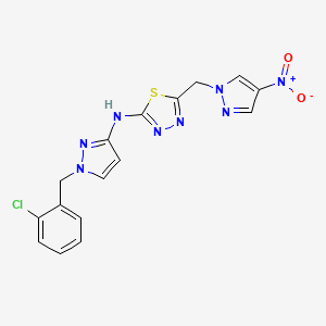 N-[1-(2-chlorobenzyl)-1H-pyrazol-3-yl]-5-[(4-nitro-1H-pyrazol-1-yl)methyl]-1,3,4-thiadiazol-2-amine