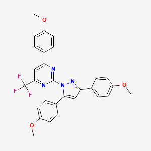 2-[3,5-bis(4-methoxyphenyl)-1H-pyrazol-1-yl]-4-(4-methoxyphenyl)-6-(trifluoromethyl)pyrimidine