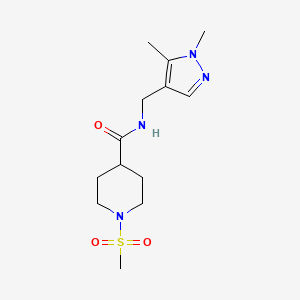 N-[(1,5-dimethyl-1H-pyrazol-4-yl)methyl]-1-(methylsulfonyl)piperidine-4-carboxamide