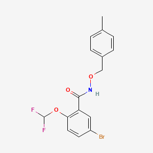 5-bromo-2-(difluoromethoxy)-N-[(4-methylbenzyl)oxy]benzamide