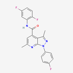 N-(2,5-difluorophenyl)-1-(4-fluorophenyl)-3,6-dimethyl-1H-pyrazolo[3,4-b]pyridine-4-carboxamide