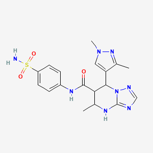 7-(1,3-dimethyl-1H-pyrazol-4-yl)-5-methyl-N-(4-sulfamoylphenyl)-4,5,6,7-tetrahydro[1,2,4]triazolo[1,5-a]pyrimidine-6-carboxamide