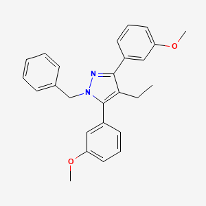 1-benzyl-4-ethyl-3,5-bis(3-methoxyphenyl)-1H-pyrazole