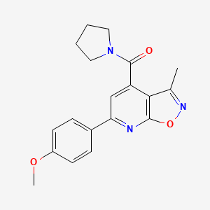 [6-(4-Methoxyphenyl)-3-methyl[1,2]oxazolo[5,4-b]pyridin-4-yl](pyrrolidin-1-yl)methanone