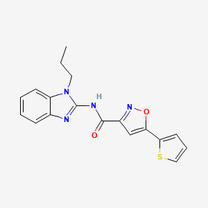 N-(1-propyl-1H-benzimidazol-2-yl)-5-(thiophen-2-yl)-1,2-oxazole-3-carboxamide