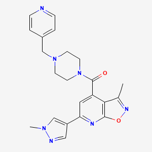 [3-methyl-6-(1-methyl-1H-pyrazol-4-yl)[1,2]oxazolo[5,4-b]pyridin-4-yl][4-(pyridin-4-ylmethyl)piperazin-1-yl]methanone