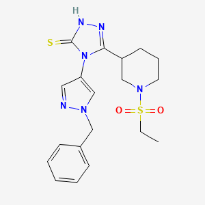 4-(1-benzyl-1H-pyrazol-4-yl)-5-[1-(ethylsulfonyl)piperidin-3-yl]-4H-1,2,4-triazole-3-thiol