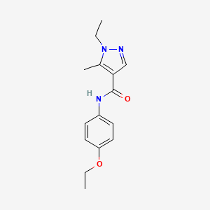 molecular formula C15H19N3O2 B10938204 N-(4-ethoxyphenyl)-1-ethyl-5-methyl-1H-pyrazole-4-carboxamide 