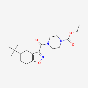 Ethyl 4-[(5-tert-butyl-4,5,6,7-tetrahydro-1,2-benzoxazol-3-yl)carbonyl]piperazine-1-carboxylate