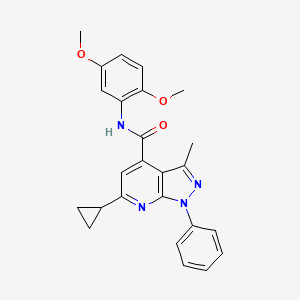 6-cyclopropyl-N-(2,5-dimethoxyphenyl)-3-methyl-1-phenyl-1H-pyrazolo[3,4-b]pyridine-4-carboxamide